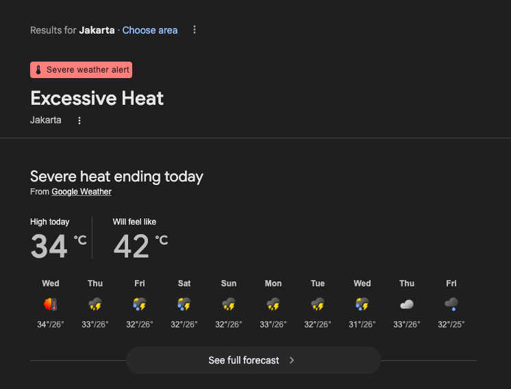 excessive heat